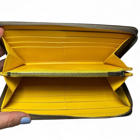 CELINE Leather Zip Around Long Wallet - Brown - Picture 5 of 15